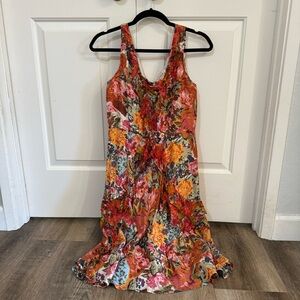 Sundance Havana Silk Floral Midi Dress Size 4